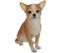 Chihuahua assis en résine 23 cm
