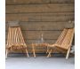 Chilienne en bois EcoChair avec coussin (Lot de 2) - ECOFURN