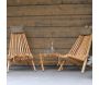 Chilienne en bois EcoChair avec coussin (Lot de 2) - ECOFURN