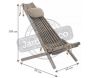 Chilienne en bois EcoChair avec coussin (Lot de 2) - ECO-0125