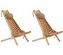 Chilienne en bois EcoChair avec coussin (Lot de 2)