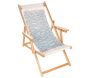 Chilienne transat bois d'eucalyptus tissu 100% coton Elvas
