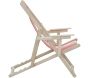 Chilienne transat bois d'eucalyptus tissu 100% coton Elvas - 86,90