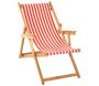 Chilienne transat bois d'eucalyptus tissu 100% coton Elvas