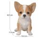 Chiot chihuahua assis en résine 16 cm - VID-0115