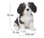 Chiot king charles assis en résine 15 cm - VID-0114