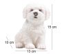 Chiot en résine Bichon frisé 13x10x15 cm - 8,62