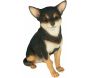 Chihuahua assis en résine 24 cm