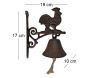 Cloche carillon fonte Coq 19 x 10 x 17 cm - LEG-0350