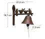 Cloche de jardin en fonte 4 oiseaux - ESS-0202