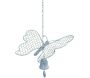 Cloche de jardin papillon blanc patiné