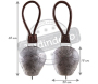 Cloche en métal vieilli et cuir - AUBRY GASPARD