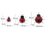 Coccinelles décoratives en métal (Lot de 3) - SIG-0134