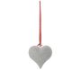 Coeur en métal laqué blanc lacet vichy - AUB-6975