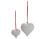 Coeur en métal laqué blanc lacet vichy - AUBRY GASPARD