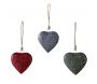 Coeur à suspendre en métal (Lot de 3)