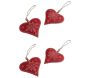 Coeur à suspendre en métal et corde