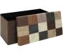 Coffre banc pliable en polyuréthane patchwork Helsinki - 42,90