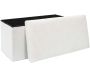 Coffre banc pliable en velours côtelé Scott - 36,90