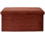 Coffre banc pliable en velours côtelé Scott - CMP-5316