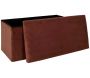Coffre banc pliable en velours côtelé Scott - 36,90