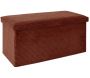 Coffre banc pliable en velours côtelé Scott