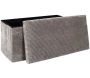 Coffre banc pliable en velours côtelé Scott - 36,90