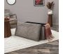 Coffre banc pliable en velours côtelé Scott - THE HOME DECO FACTORY