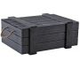 Coffre en bois peint noir