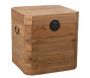 Coffre carré en pin et métal REWOOD