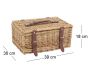 Coffre en osier buff brun et polyuréthane L39 - AUB-6374