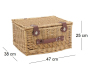 Coffre en osier buff caramel et polyuréthane - AUB-6375