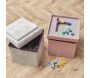 Coffre pouf pliable compatible briques de construction - THE HOME DECO KIDS