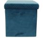 Coffre pouf pliable en velours Zig zag - 19,90