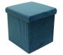 Coffre pouf pliable en velours Zig zag