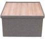 Coffre rangement XXL pouf réversible table basse - 75,90