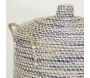 Coffres à linge en jonc naturel et teinté bleu (Série de 3) - 189