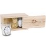 Coffret en bois avec 2 bougies Nature