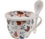 Coffret bol à soupe en porcelaine imprimé Léo - AMADEUS