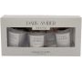 Coffret de 3 bougies avec pots en verre Fragrance