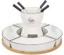 Coffret fondue avec support en bambou Fondue party