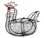 Panier à  œufs poule en métal - AUBRY GASPARD