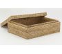 Coffret rectangulaire en rotin naturel - AUB-5341