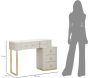 Coiffeuse en bois et métal Beauty 120 x 40 x 75 cm - MAU-0196