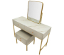 Coiffeuse en bois de pin avec miroir et tabouret Luxury - 5