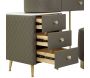 Coiffeuse effet matelassé avec tabouret Sharon - 7