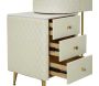 Coiffeuse effet matelassé avec tabouret Sharon - 7