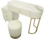 Coiffeuse effet matelassé avec tabouret Sharon - 5