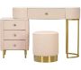 Coiffeuse effet matelassé avec tabouret Sharon - 529