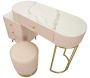 Coiffeuse effet matelassé avec tabouret Sharon - 6